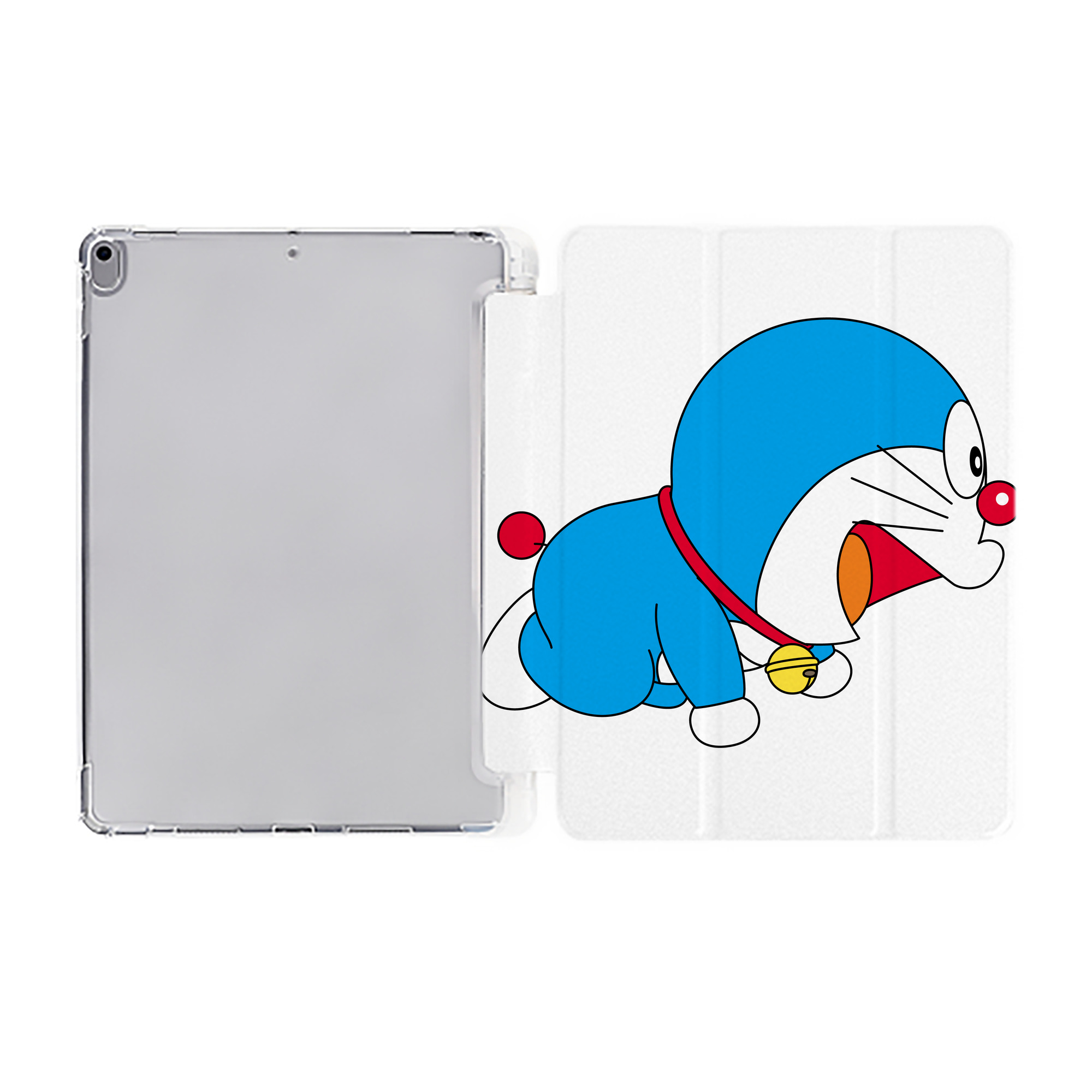 （画像用） ドラえもん Doraemon IPad ケース ペン収納付き 三つ折りスタンド PUレザー×シリコン 対応機種9.5/10.5/10.9インチ